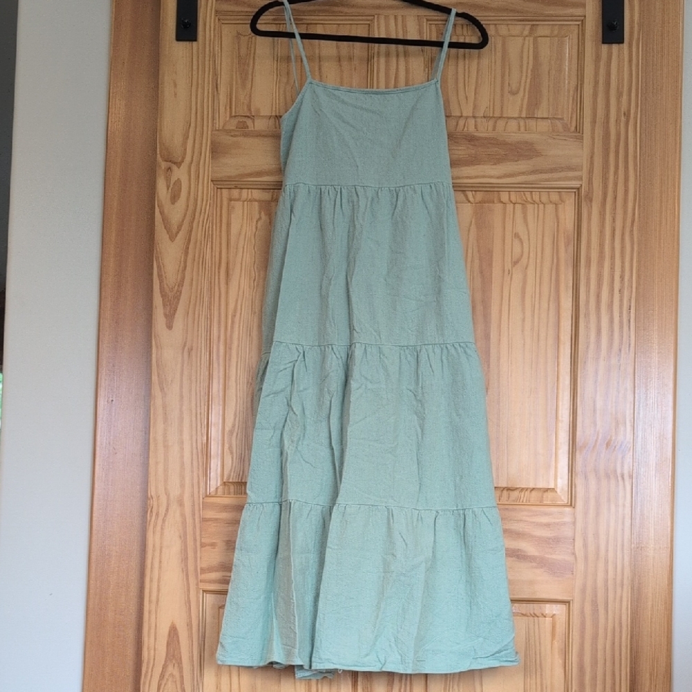 Green Tiered Maxi Dress